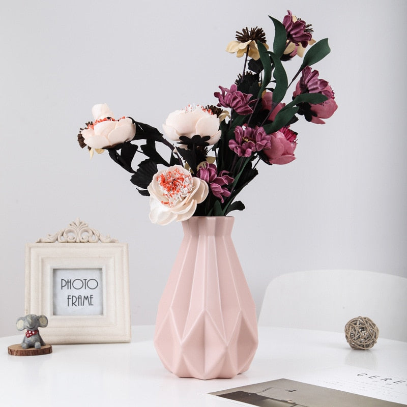 Pastel Geometric Floral Vases